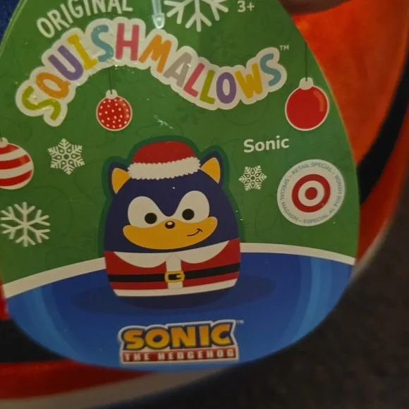 New Squishmallow Santa Sonic 15 In Stuffed Animal Rounded Bottom - Picture 5 of 5